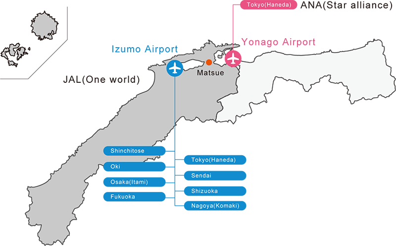 Izumo and Yonago airports